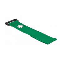Delock Klett-Kabelbinder mit Schlaufe und Befestigungsöse L 280 x B 38 mm grün 3 Stück