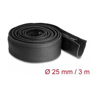 Delock Kabelschlauch Neopren flexibel mit Reißverschluss 3 m x 100 mm schwarz