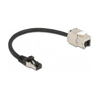 Delock Kabel RJ45 Stecker zu Keystone Modul RJ45 Buchse...