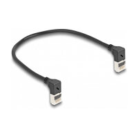 Delock RJ45 Netzwerkkabel Cat.6A S/FTP Slim 90° oben...