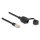 Delock Kabel RJ50 Stecker zu RJ50 Buchse zum Einbau mit Verschlusskappe IP67 staub- und wasserdicht 20 cm