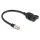 Delock Kabel RJ50 Stecker zu RJ50 Buchse zum Einbau mit Verschlusskappe IP67 staub- und wasserdicht 20 cm