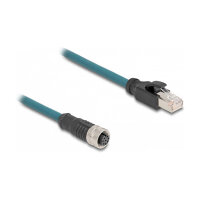 Delock M12 Adapterkabel A-kodiert 8 Pin Buchse zu RJ45...