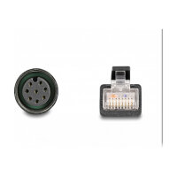 Delock M12 Adapterkabel A-kodiert 8 Pin Buchse zu RJ45 Stecker 50 cm