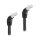 Delock RJ45 Netzwerkkabel Cat.6A S/FTP 45° nach unten gewinkelt 0,5 m schwarz
