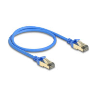 Delock RJ45 Netzwerkkabel Cat.8.1 F/FTP Slim 0,5 m blau