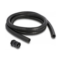 Delock Kabelschutzschlauch 2 m x 21,2 mm mit 2 x PG16 Schlauchverschraubung Set schwarz