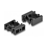 Delock Kabelschlauchhalter mit Verschlussclip 15,8 mm 8 Stück schwarz