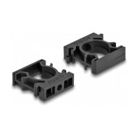 Delock Kabelschlauchhalter mit Verschlussclip 18,5 mm 8 Stück schwarz