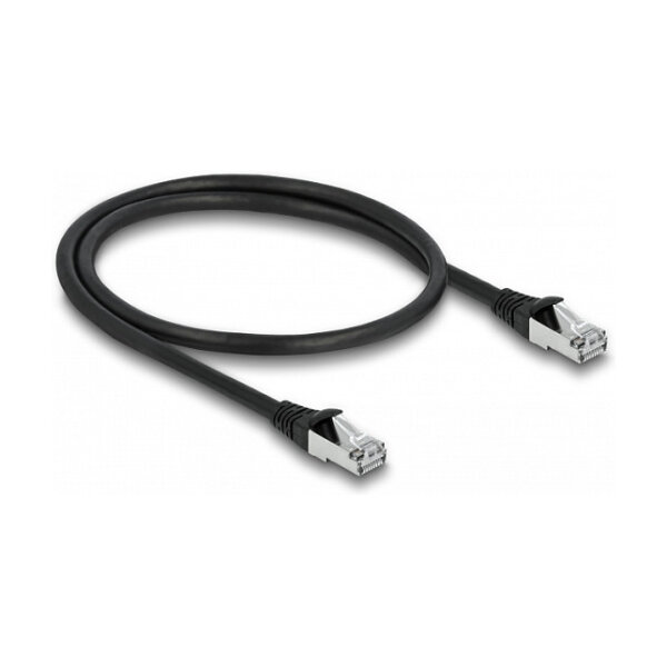 Delock RJ45 Netzwerkkabel Cat.6A S/FTP PUR Outdoor 0,5 m schwarz