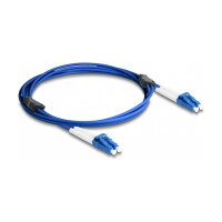 Delock LWL Kabel mit Metallarmierung LC Duplex zu LC Duplex Singlemode OS2 2 m