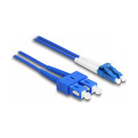 Delock LWL Kabel mit Metallarmierung LC Duplex zu SC Duplex Singlemode OS2 3 m