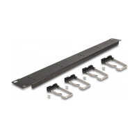 Delock 19? Kabelmanagement Rangierpanel mit 5 Metallbügel 1 HE schwarz