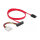 Delock Kabel SATA 6 Gb/s 7 Pin Buchse + Molex 4 Pin Strom Stecker > SATA 22 Pin Buchse oben gewinkelt 50 cm