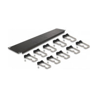 Delock 19? Kabelmanagement Rangierpanel mit 10 Metallbügel 2 HE schwarz