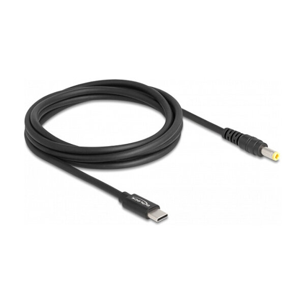 Delock Notebook Ladekabel USB Type-C™ Stecker zu 5,5 x 2,5 mm Stecker
