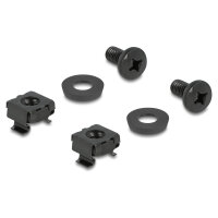 Delock Kabelbügel 83 x 60 mm mit Montageplatte schwarz