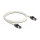 Delock Netzwerkkabel RJ45 Stecker zu Stecker Cat.6A S/FTP mit drehbarer Farbmarkierung 2 m weiß