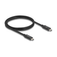 Delock USB 80 Gbps Kabel USB Type-C™ Stecker zu Stecker 16K 60 Hz PD 3.1 240 W E-Marker koaxial 1 m schwarz