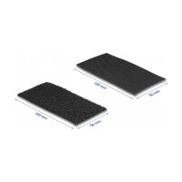 Delock Klettpad selbstklebend mit Klett-Kabelbinder Set 10 Stück schwarz