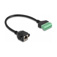 Delock RJ45 Kabel Cat.6 Buchse zu Terminalblock Adapter...