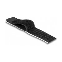 Delock Klett-Kabelhalter selbstklebend L 110 mm x B 20 mm Set 10 Stück schwarz