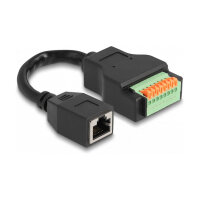 Delock RJ45 Kabel Cat.5e Buchse zu Terminalblock Adapter...