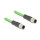 Delock M12 Kabel D-kodiert 4 Pin Stecker zu Stecker PUR (TPU) 2 m