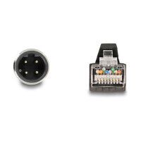 Delock M12 Kabel D-kodiert 4 Pin Stecker zu RJ45 Stecker...