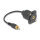 Delock D-Typ Kabel Cinch Stecker zu Buchse schwarz 20 cm