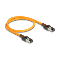 Delock RJ45 Netzwerkkabel mit USB Type-C™ Portfinder Funktion Self Tracing Cat.6A S/FTP 5 m orange