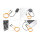 Delock RJ45 Netzwerkkabel mit USB Type-C™ Portfinder Funktion Self Tracing Cat.6A S/FTP 5 m orange