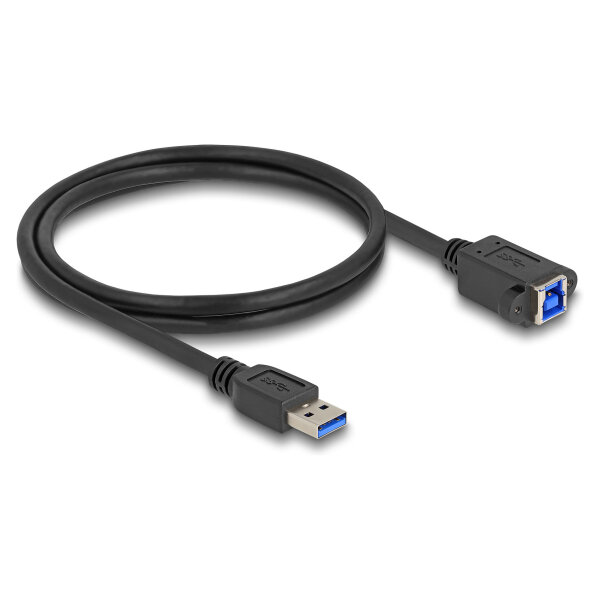 Delock USB 5 Gbps Kabel USB Typ-A Stecker zu USB Typ-B Buchse zum Einbau 1 m schwarz