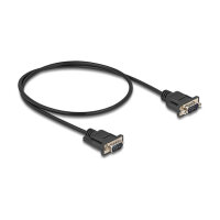 Delock RS-232 Kabel Seriell D-Sub9 Stecker zu Stecker mit schmalem Steckergehäuse 0,5 m
