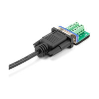 Delock RS-232 Kabel Seriell D-Sub9 Stecker zu Stecker mit schmalem Steckergehäuse 0,5 m
