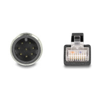 Delock M12 Kabel A-kodiert 8 Pin Stecker zu RJ45 Stecker...