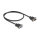 Delock RS-232 Kabel Seriell D-Sub9 Stecker zu Buchse mit schmalem Steckergehäuse 0,5 m