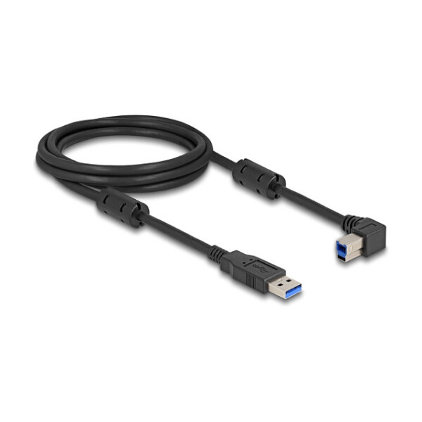 Delock USB 5 Gbps Kabel Typ-A Stecker zu Typ-B Stecker 90° links gewinkelt 2 m