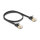 Delock RJ45 Netzwerkkabel Cat.6A Stecker zu Stecker mit robuster Rastnase und Cat.7 Rohflachbandkabel U/FTP 0,5 m schwarz
