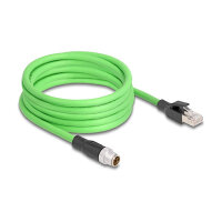 Delock M12 Kabel X-kodiert 8 Pin Stecker zu RJ45 Stecker...