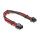 Delock Verlängerungskabel 8 Pin EPS Stecker zu 4 + 4 Pin EPS Buchse Textilummantelung rot-schwarz 30 cm