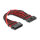 Delock Verlängerungskabel 24 Pin ATX Stecker zu 24 Pin ATX Buchse Textilummantelung rot-schwarz 30 cm