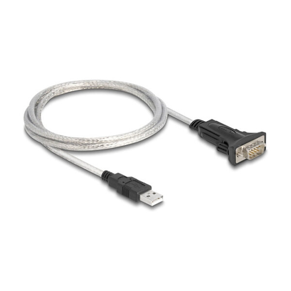 Delock Adapter USB 2.0 Typ-A zu 1 x Seriell RS-422/485 Stecker mit 6 Pin Terminalblock 5 V 1 m