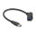 Delock Keystone Modul USB 5 Gbps Typ-A Einbaubuchse 45° gewinkelt zu Typ-A Stecker mit 30 cm Kabel schwarz