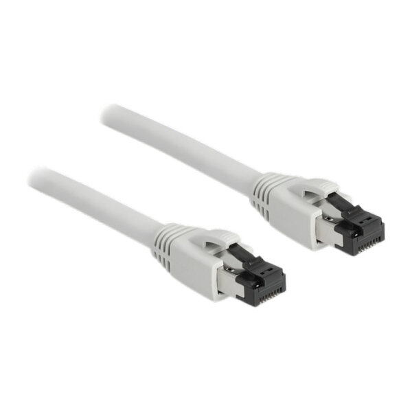 Delock RJ45 Netzwerkkabel Cat.8.1 S/FTP 3 m bis 40 Gbps grau