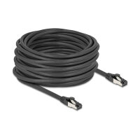 Delock RJ45 Netzwerkkabel Cat.8.1 S/FTP 15 m bis 40 Gbps schwarz