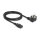 Delock Netzkabel PC Schutzkontaktstecker CEE 7/7 90° gewinkelt auf C13 Buchse, 2 m, 3 x 1,00 mm² schwarz
