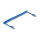 Delock RJ45 Spiralkabel Stecker zu Stecker Cat.6 UTP 1,3 m bis 3,3 m blau