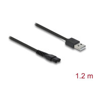 Delock USB Ladekabel 5 V für Elektrorasierer kompatibel mit MANSCAPED 2.0 / 3.0 Serie - Rasierer Ladegerät Ersatzkabel 1,2 m