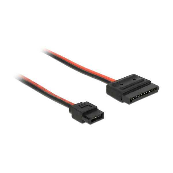 Delock Kabel Power SATA 15 Pin Buchse > Power Slim SATA 6 Pin Buchse (5 V) 24 cm